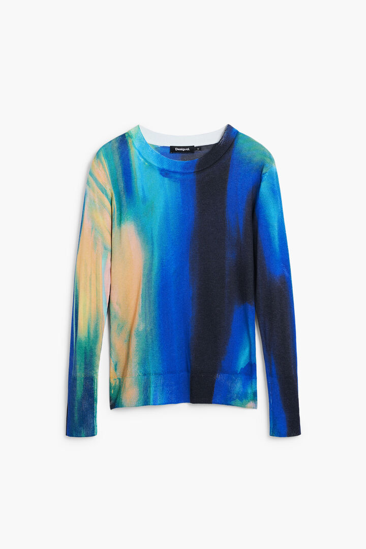 Fine vertically gradient sweater