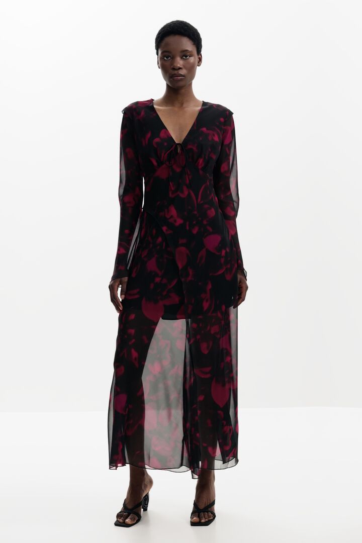 Floral flowy long dress | Desigual