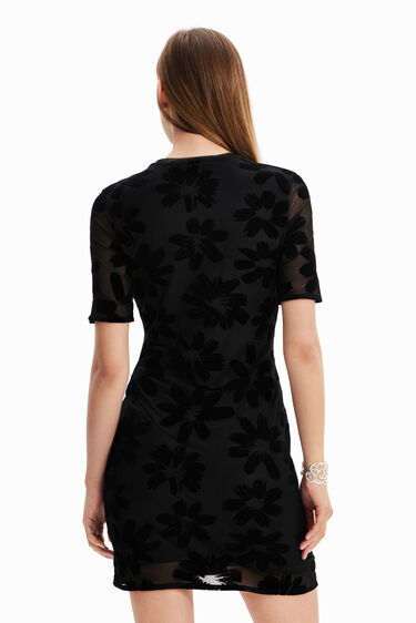 Vestido corto slim flores | Desigual
