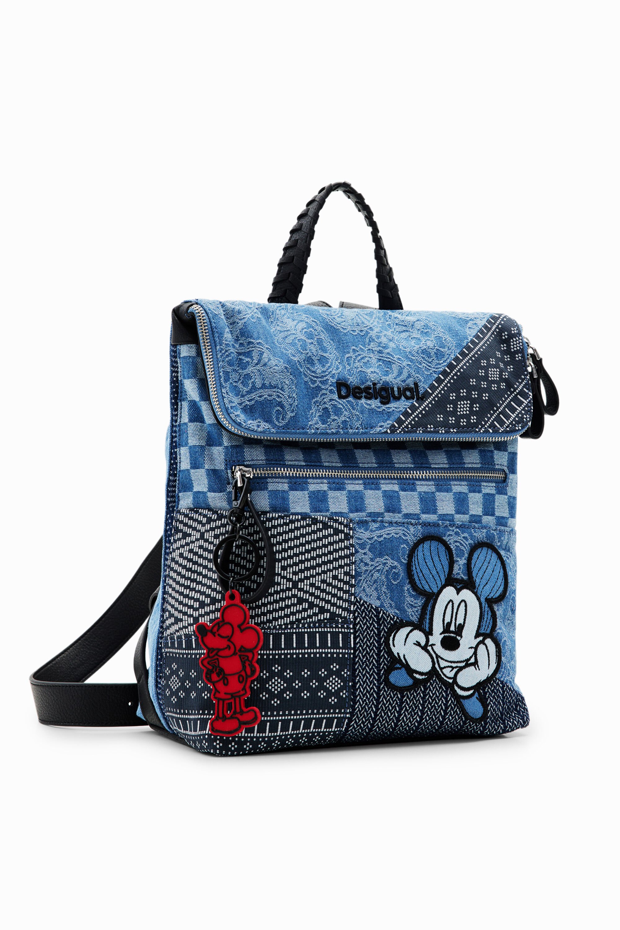 Midsize denim Mickey Mouse backpack - BLUE - U