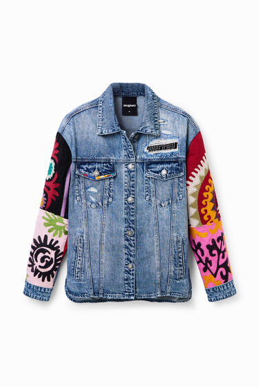 Sovracamicia denim trucker ricamata | Desigual
