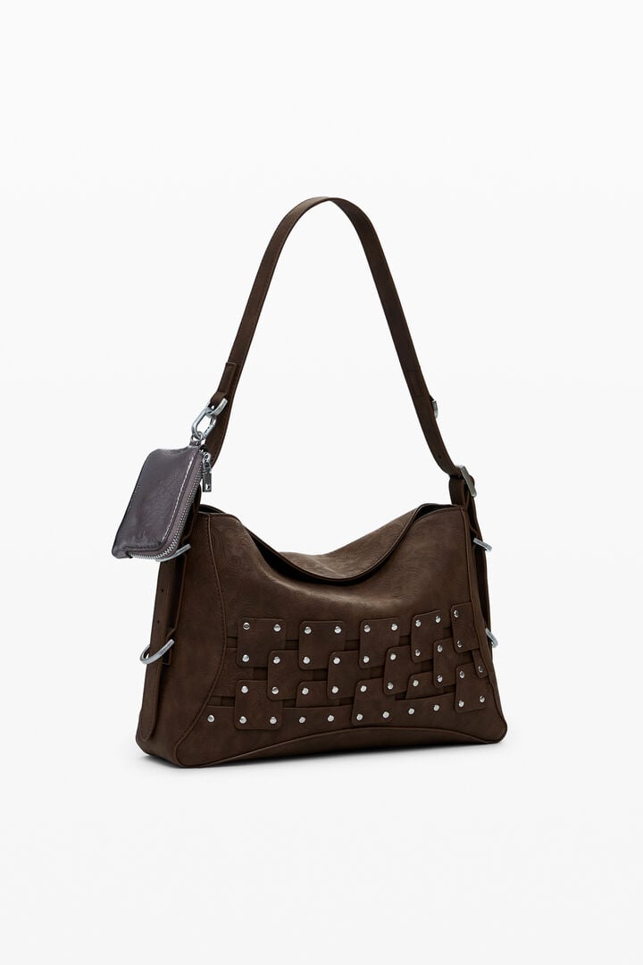 Mittlere Handtasche mit Patch und Nieten | Desigual