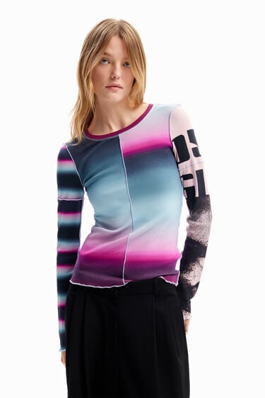 T-shirt patchwork tie and dye | Desigual