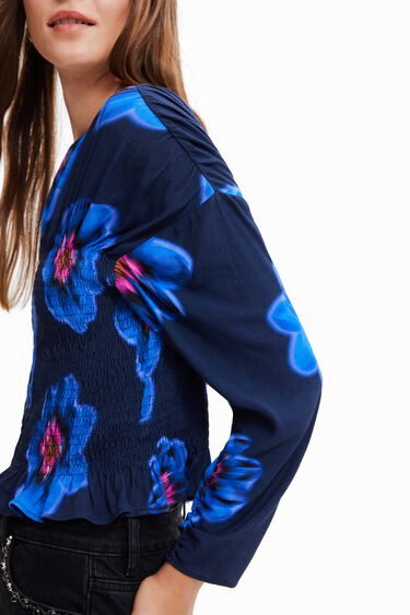 Blusa fruncida flores | Desigual