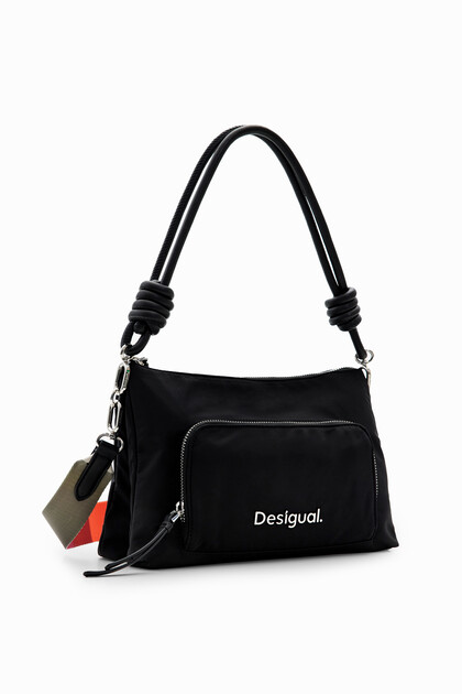 Midsize plain crossbody bag
