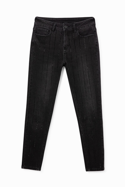 Svetleče slim jeans hlače
