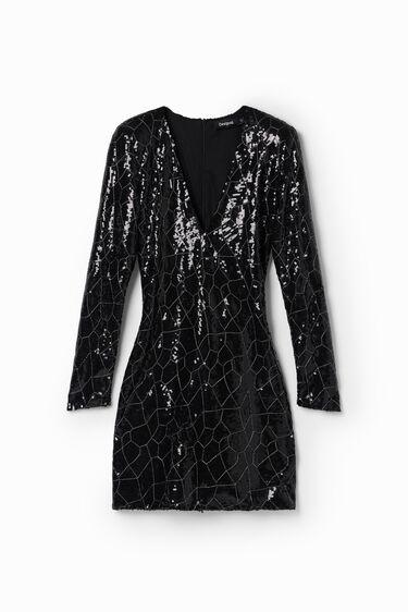 Short sequinned dress | Desigual