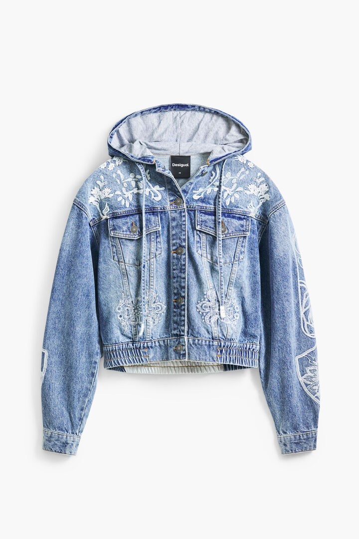 Denim jacket with hood | Desigual