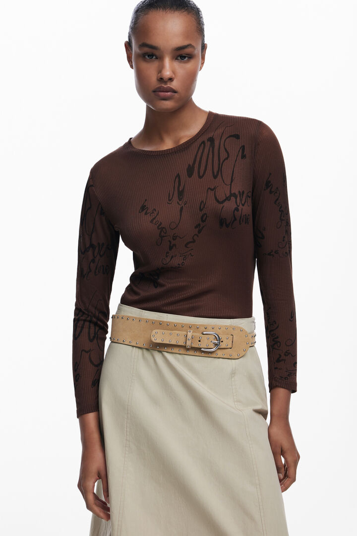 Double leather belt | Desigual