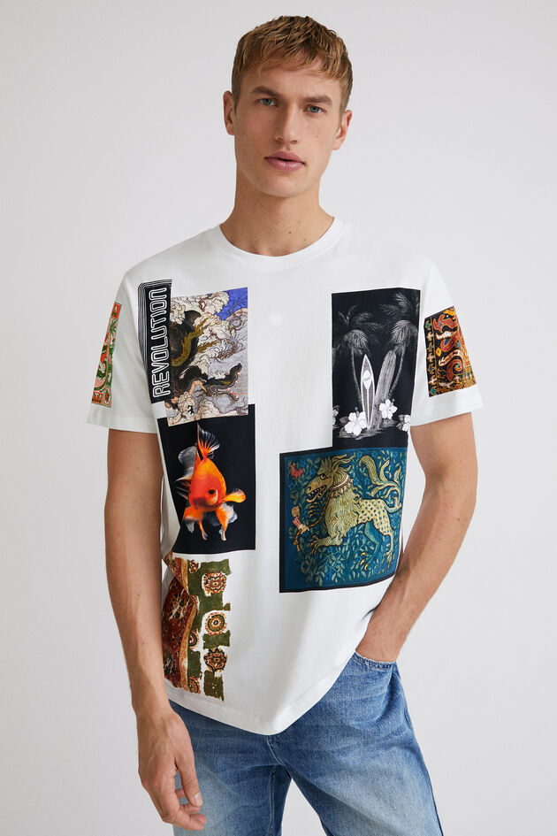 T-shirt patchwork numérique