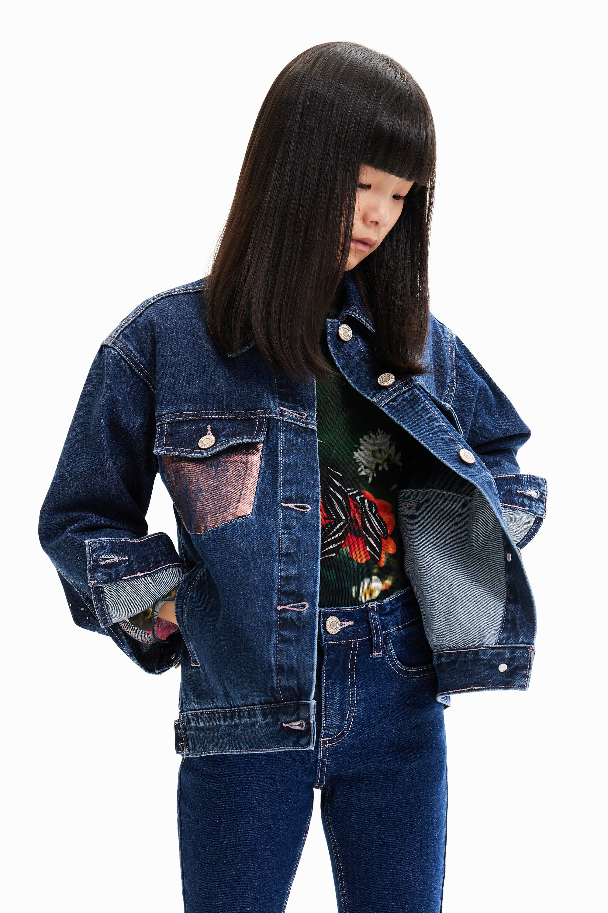 Desigual Heart denim trucker jacket