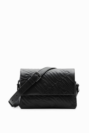 Petit sac à bandoulière cuir logos | Desigual