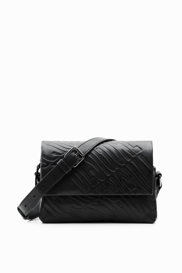 Small leather logo crossbody bag | Desigual