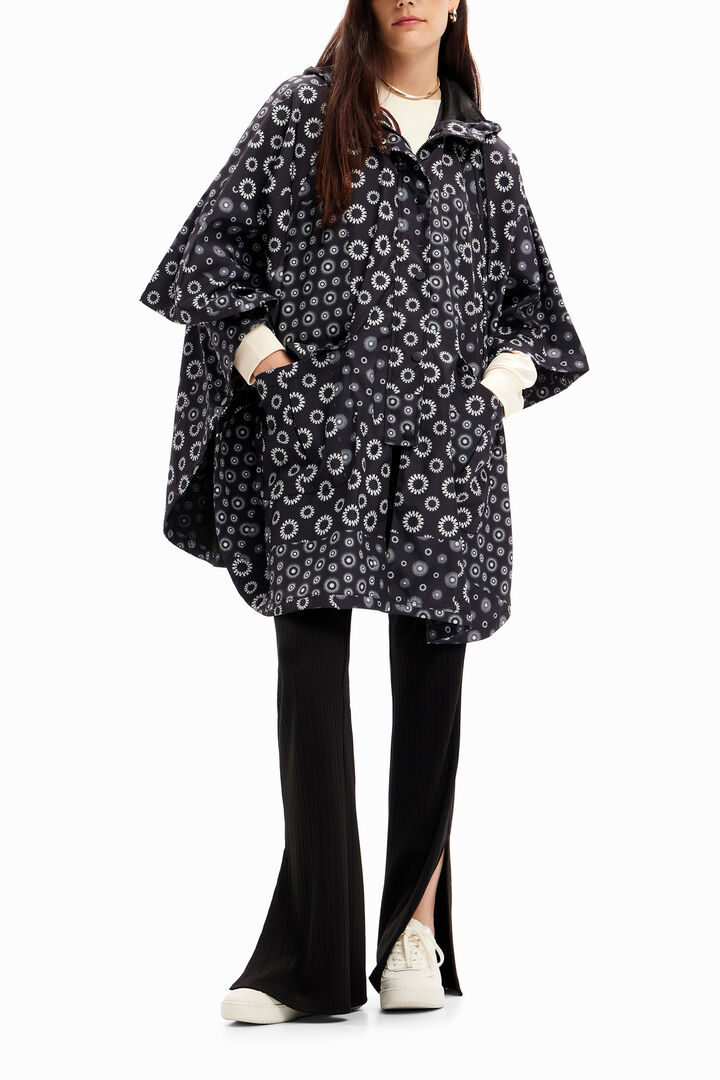 Geometric hooded raincoat | Desigual