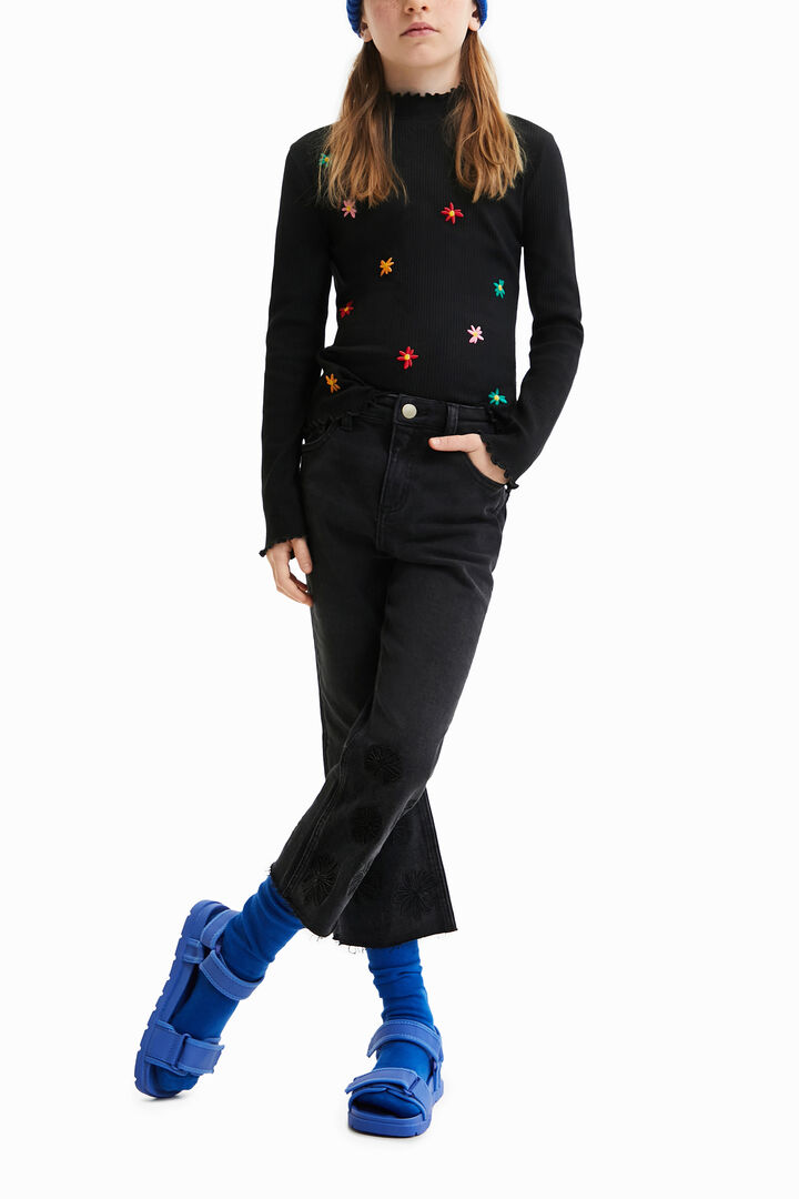 Flower embroidery T-shirt | Desigual