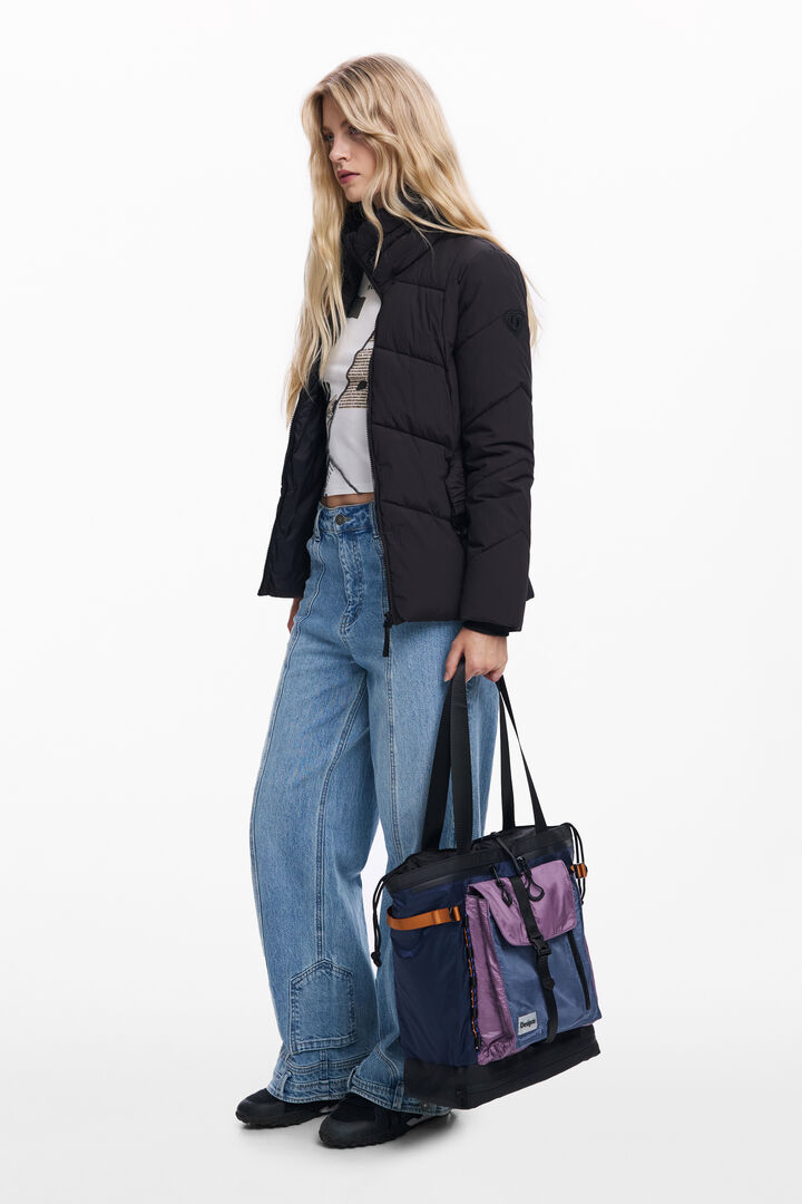 Large nylon tote backpack | Desigual