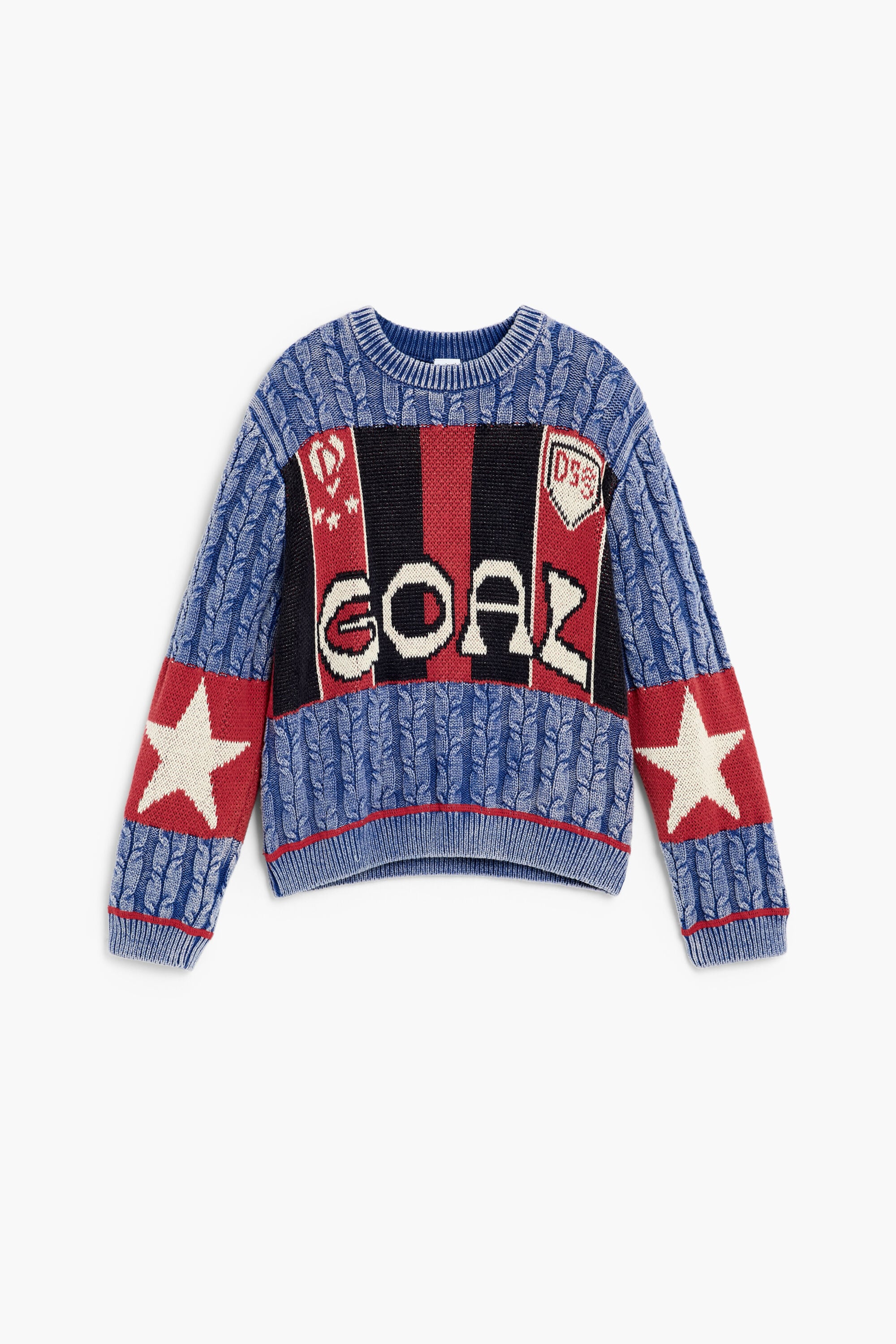 Desigual, Sweter z guzikami Mickey™, Dzieci, BaweŁNa, Niebieski, 3/4