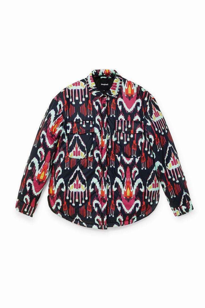 Padded print overshirt