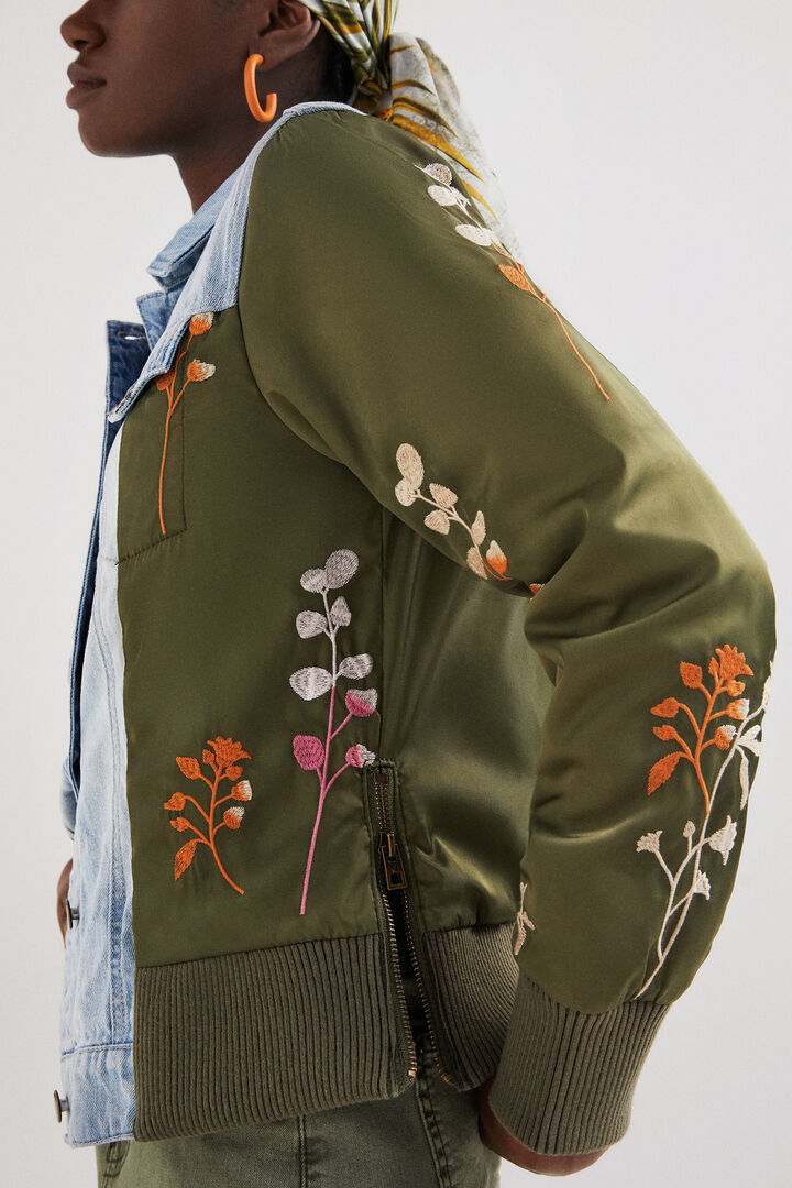 Hybrid denim bomber jacket | Desigual