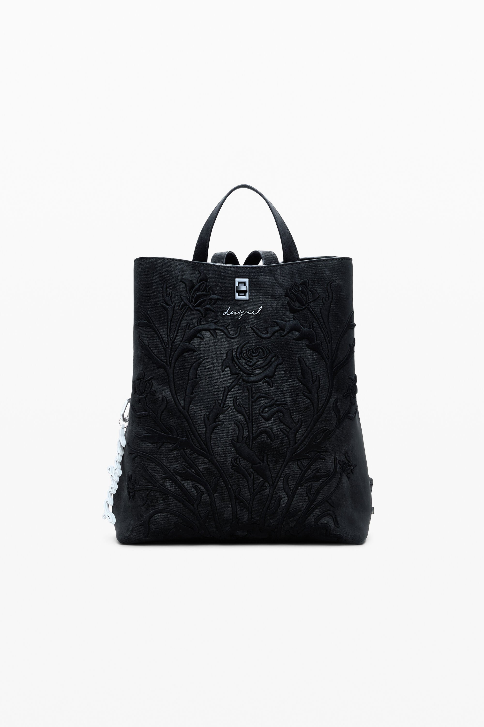Kleiner Rucksack mit 3D-Blumeneffekt