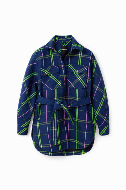 Plaid overshirt jacket