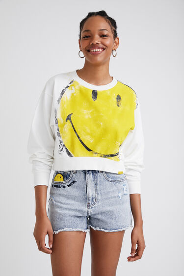 Smiley®  cropped sweatshirt | Desigual