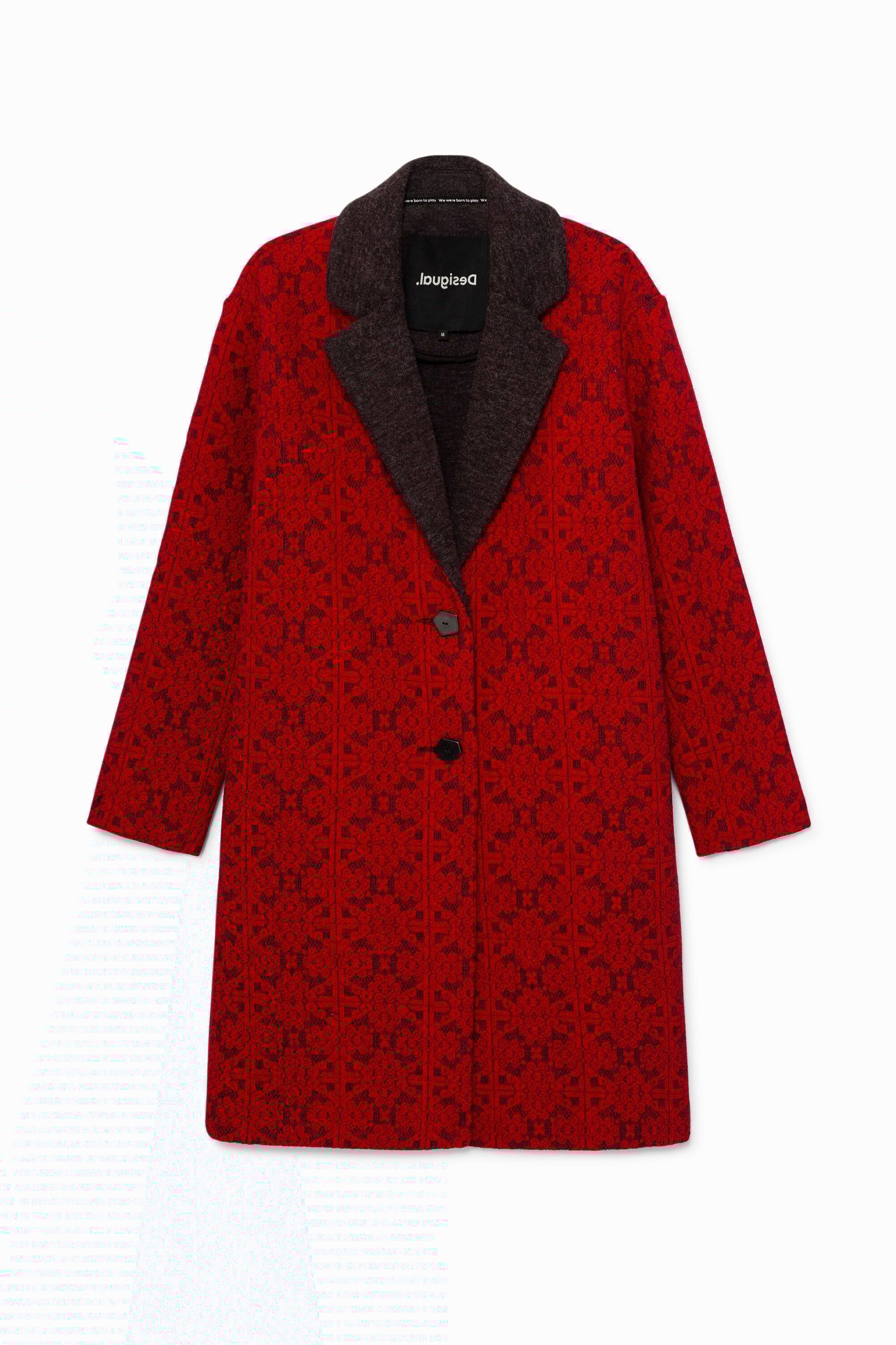 Manteau long tricot frises