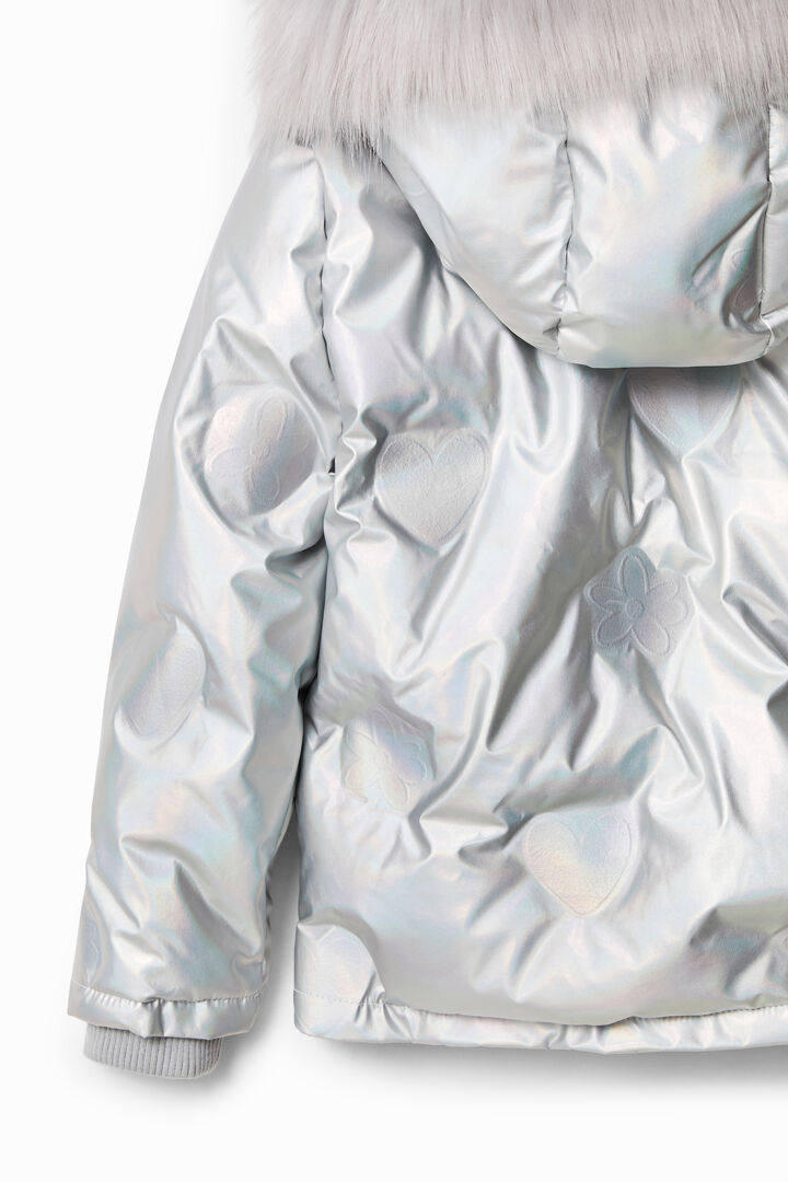 Short padded metallic jacket | Desigual