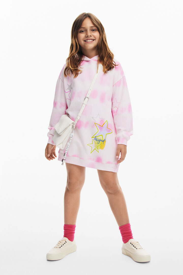Tie-Dye Sweatshirt Dress