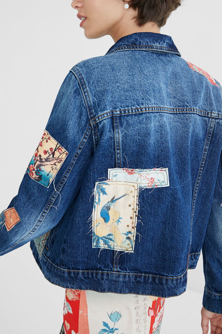 Slim denim jacket patches | Desigual