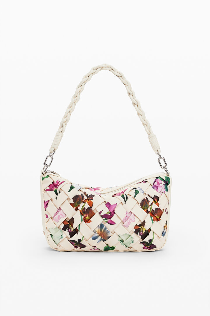Mała pleciona torebka w kwiaty | Desigual