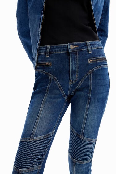 Spodnie dżinsowe slim biker | Desigual