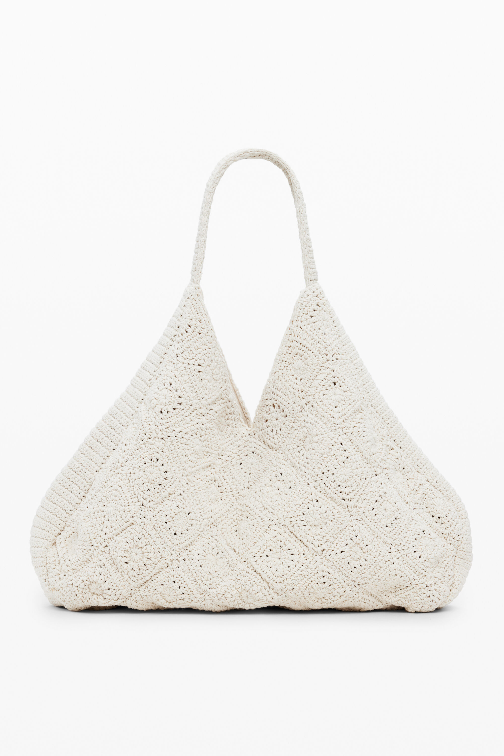 Desigual Maxi Crochet Bag In White