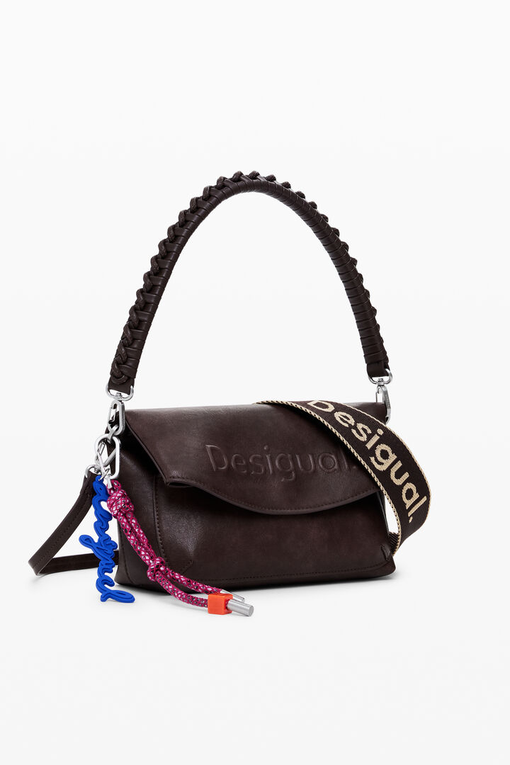 Bolso efecto antelina logo 3D mediano | Desigual