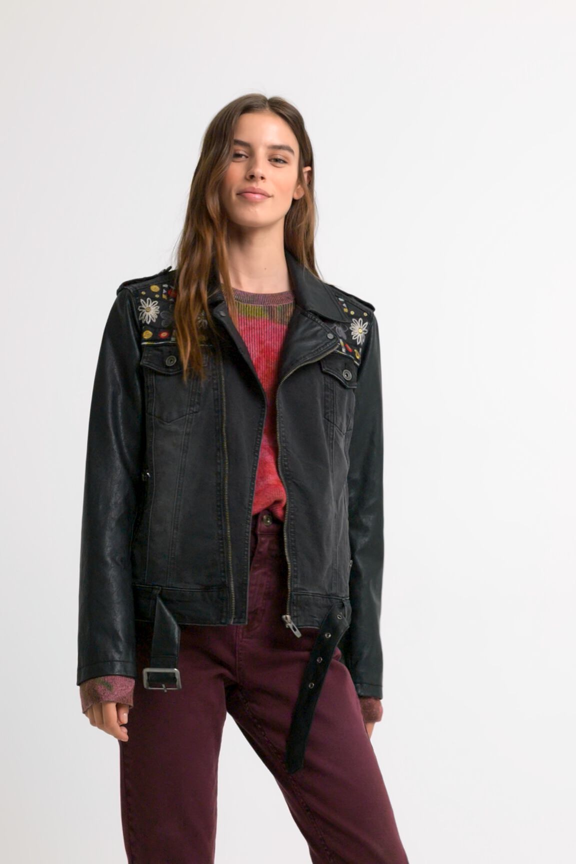 desigual leather jacket