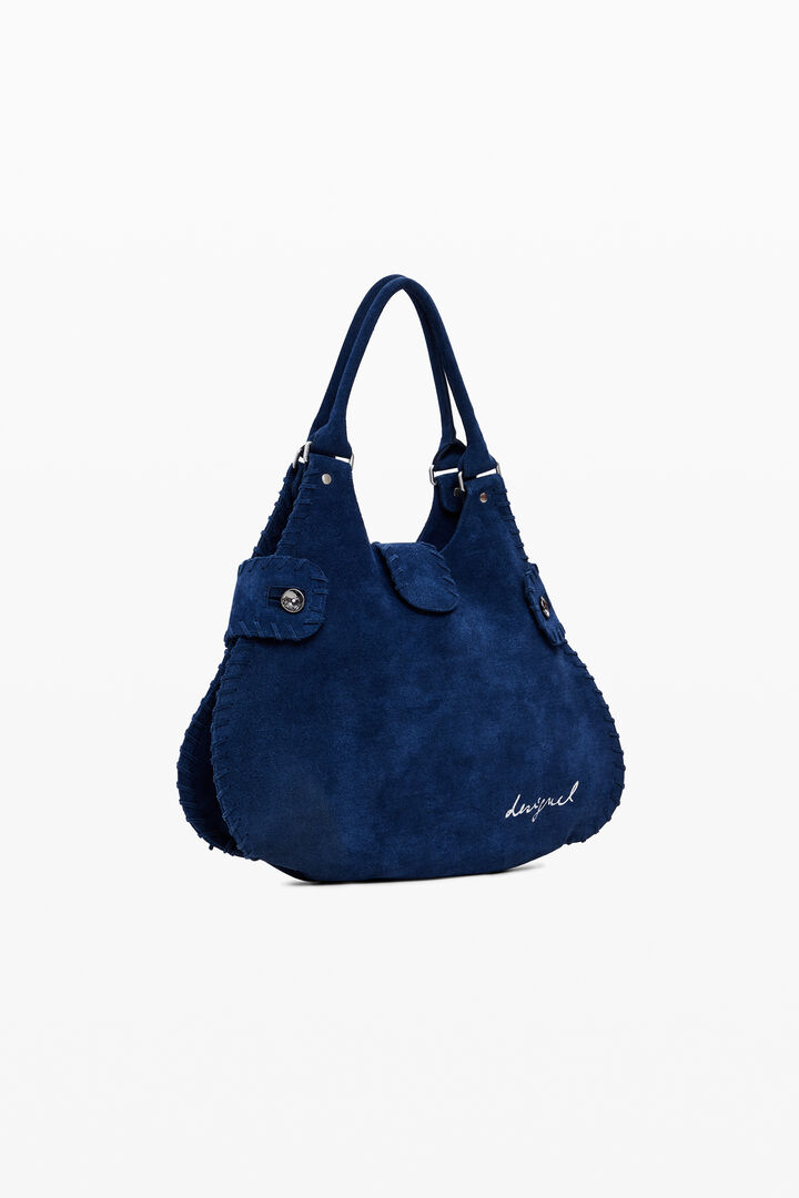Medium woven leather bag | Desigual