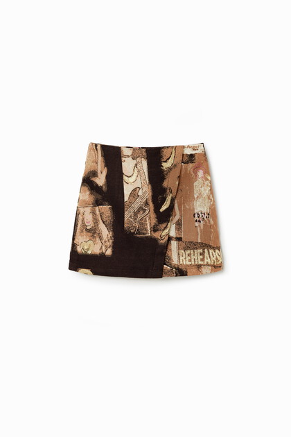 Arty jacquard mini skirt