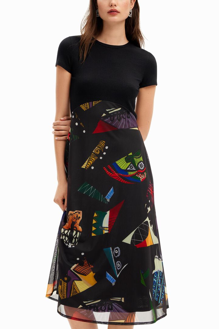 Vestido midi combinado M. Christian Lacroix