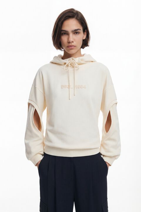 OVERSIZED SWEATSHIRT WITH SLEEVE SLITS