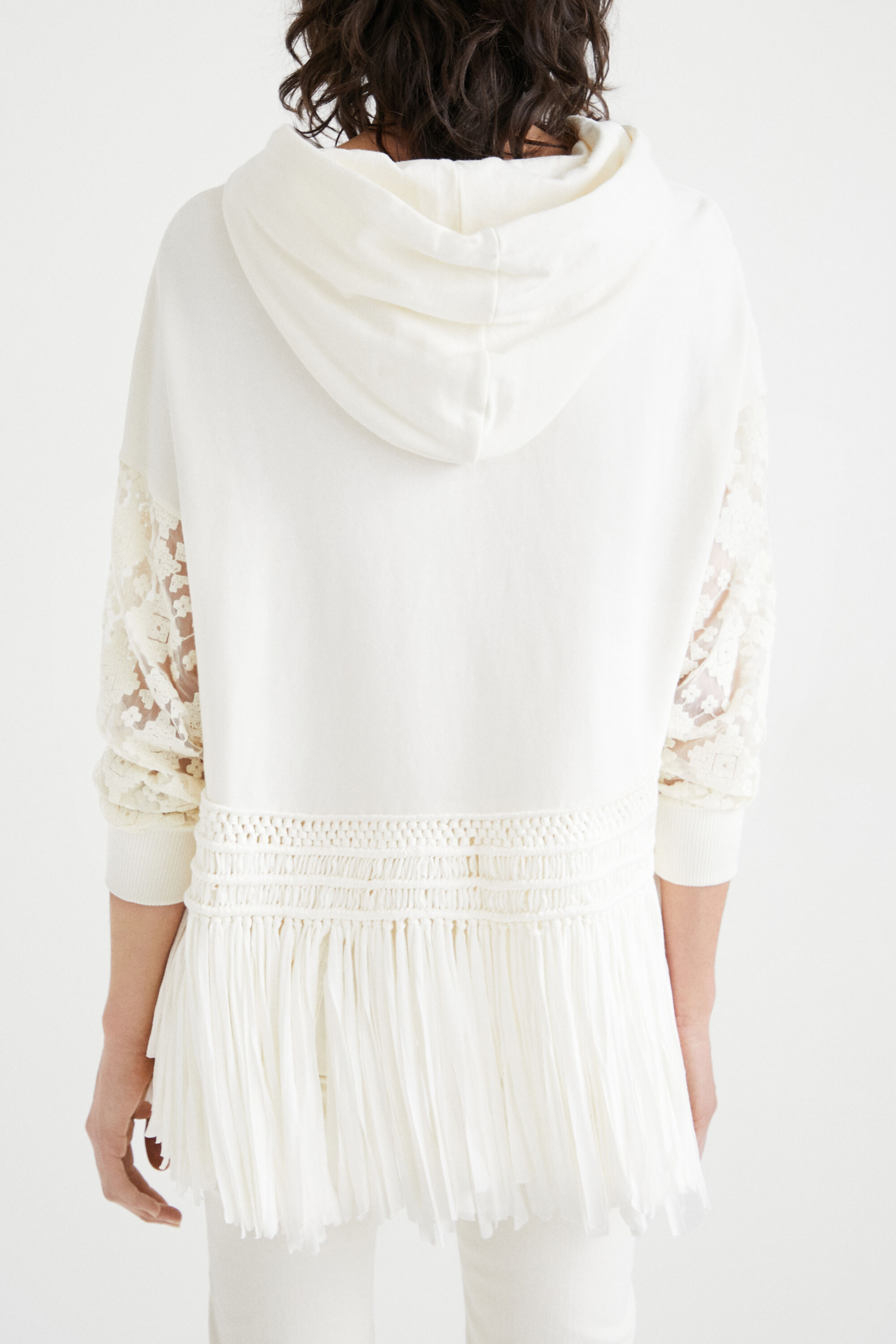 Tassel and lace sweatshirt Desigual