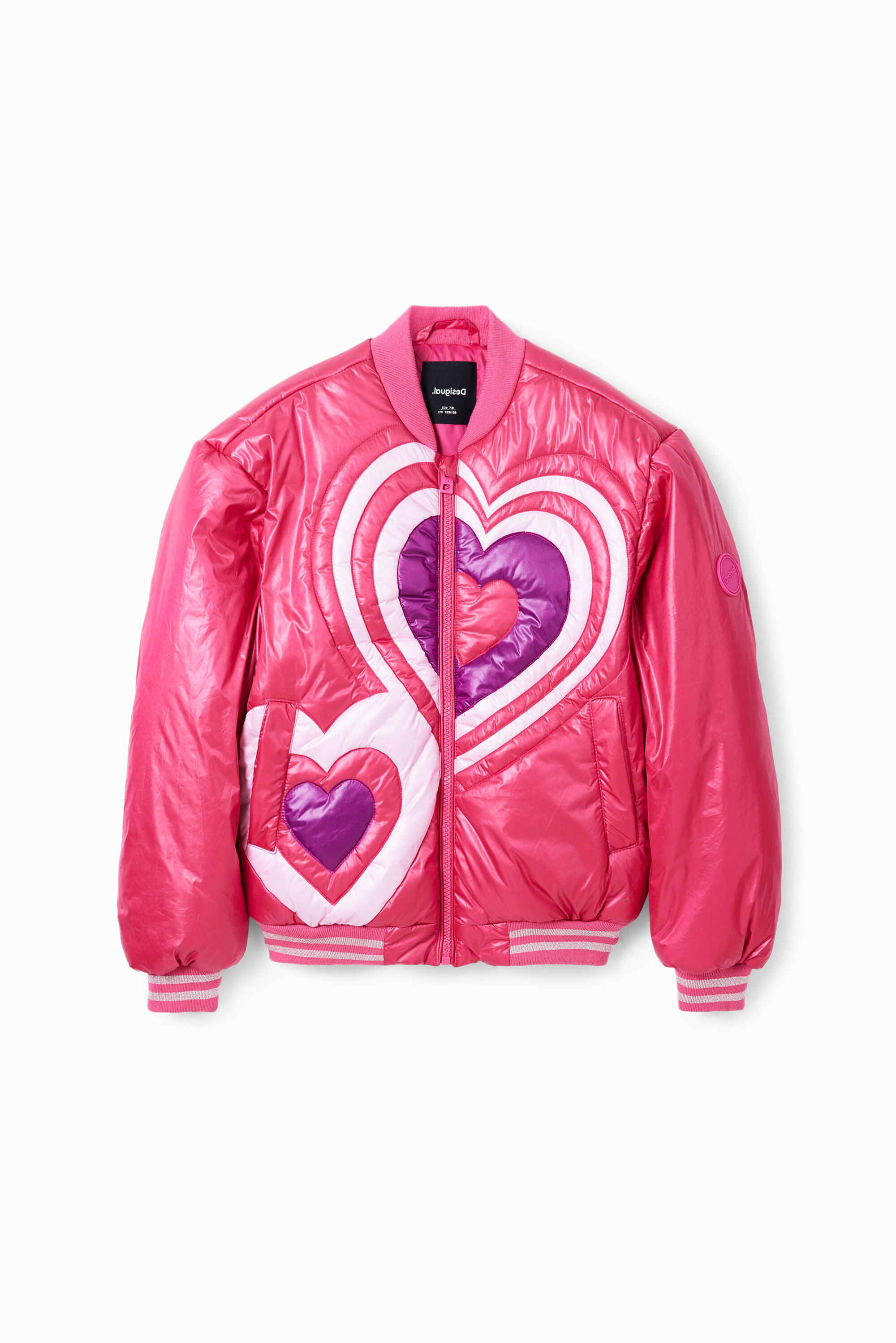 Girls Quilted heart bomber jacket I Desigual