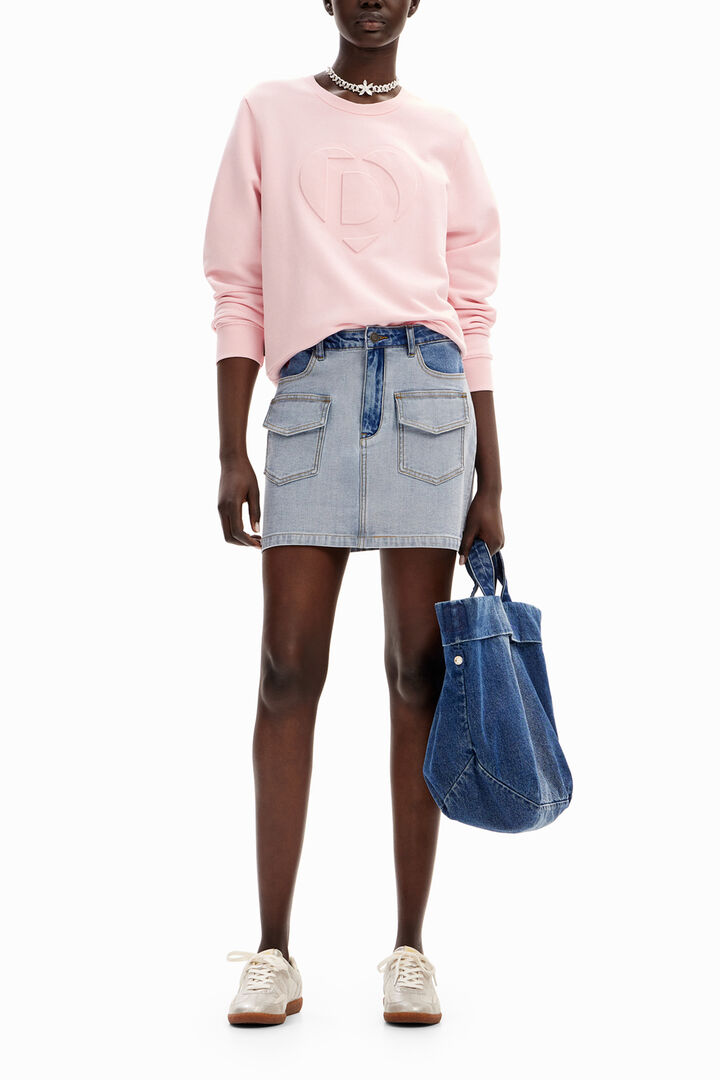 Denim pockets mini skirt | Desigual