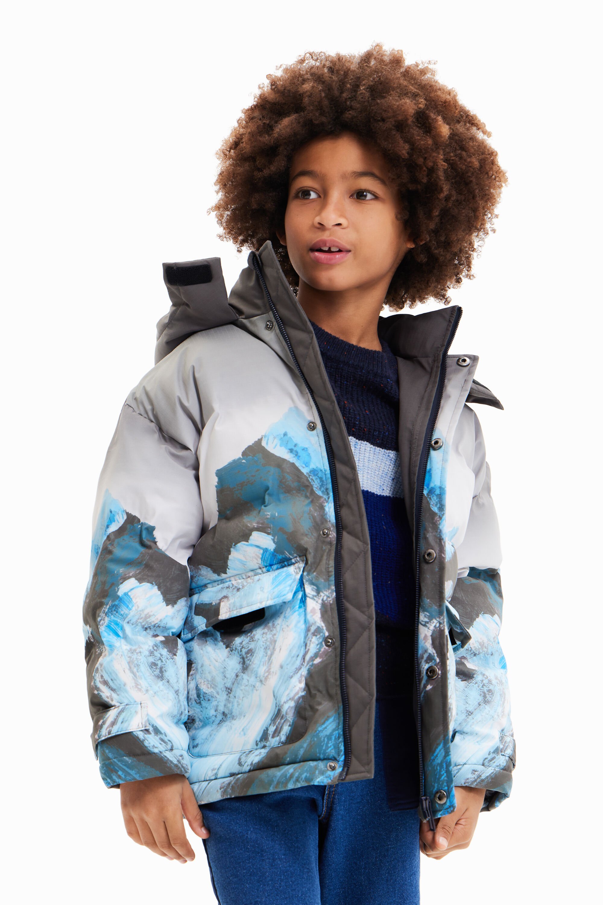 Desigual Patchwork padded coat