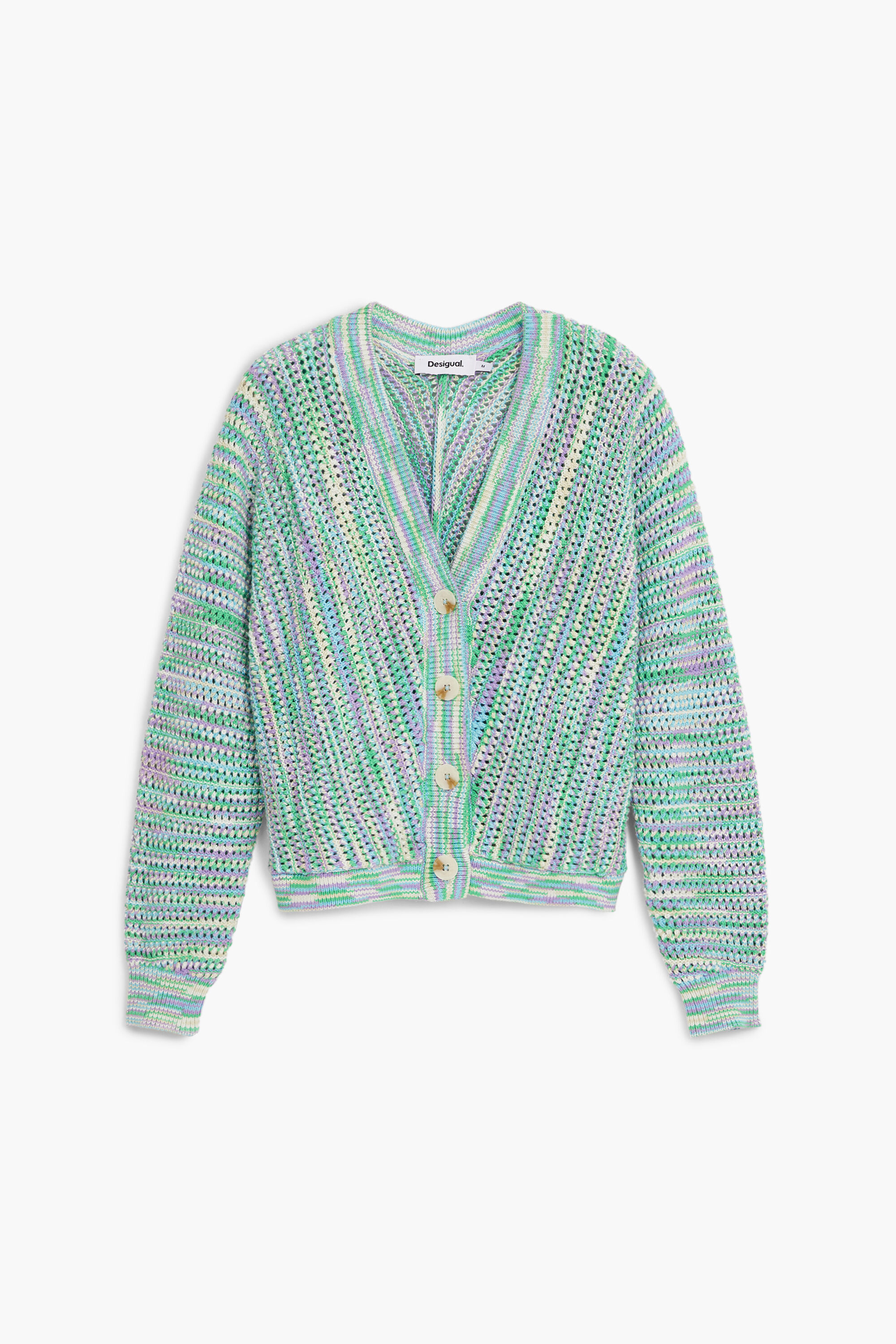 Multicolored printed cardigan