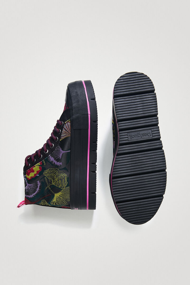 Zapatilla alta plataforma cuadros | Desigual