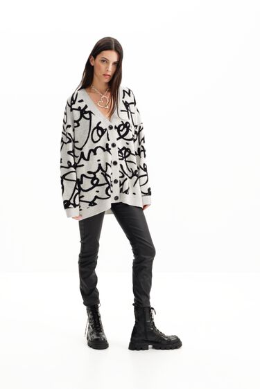 Oversize messages cardigan | Desigual