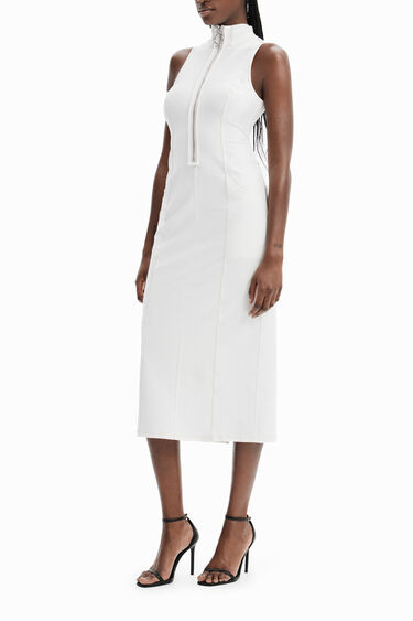 Vestido cremallera midi Nathy Peluso | Desigual
