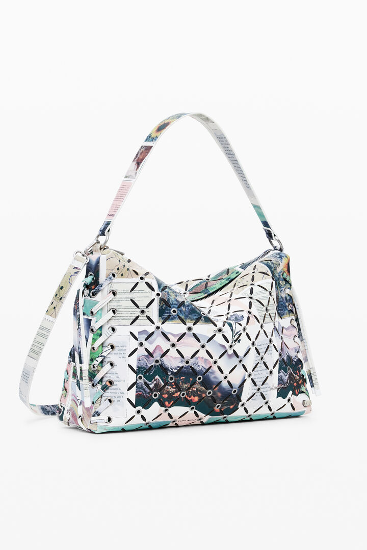 Medium Collage perforated crossbody bag | Desigual