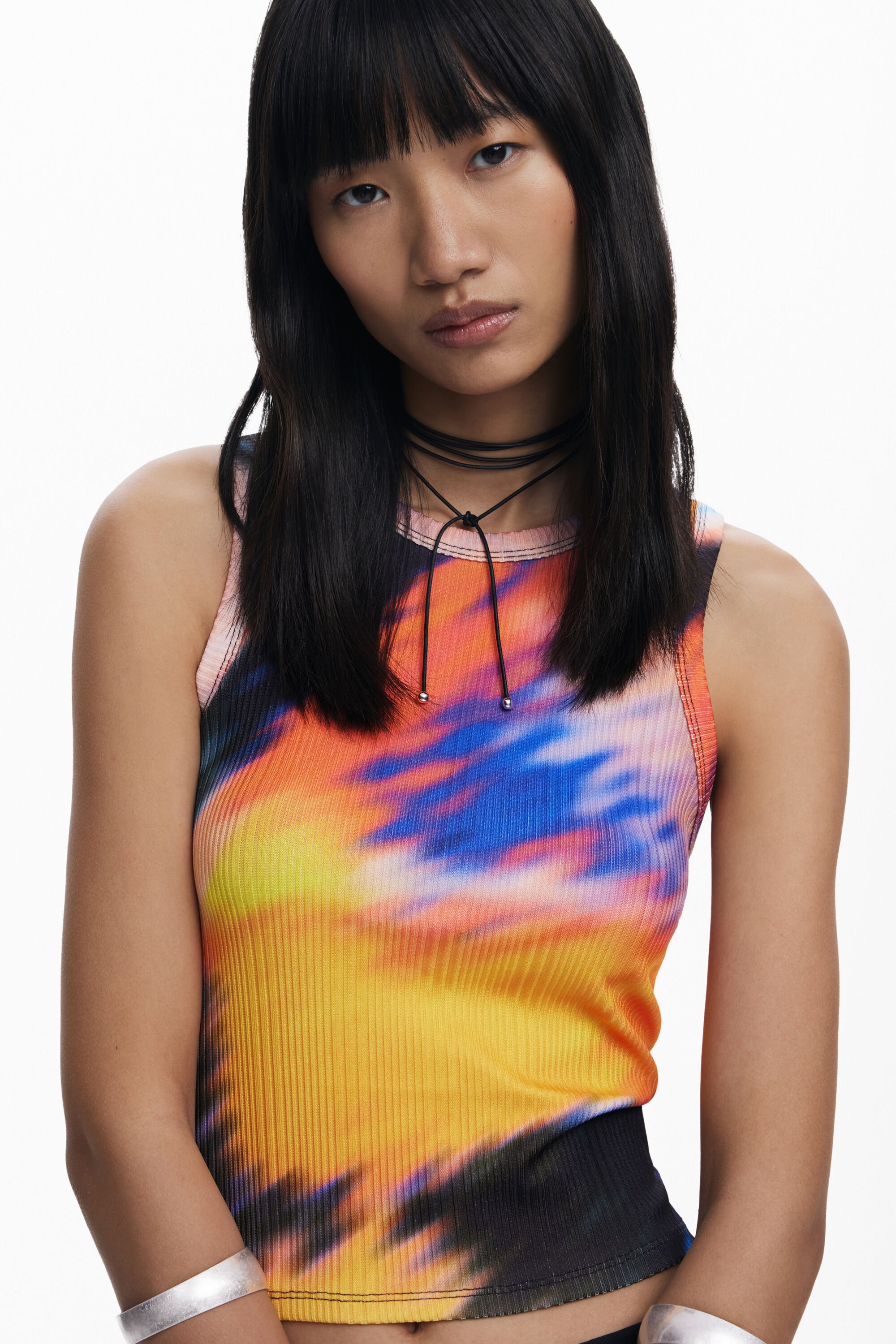 Desigual T-shirt Designed By Mr. Christian Lacroix In Material Finishes