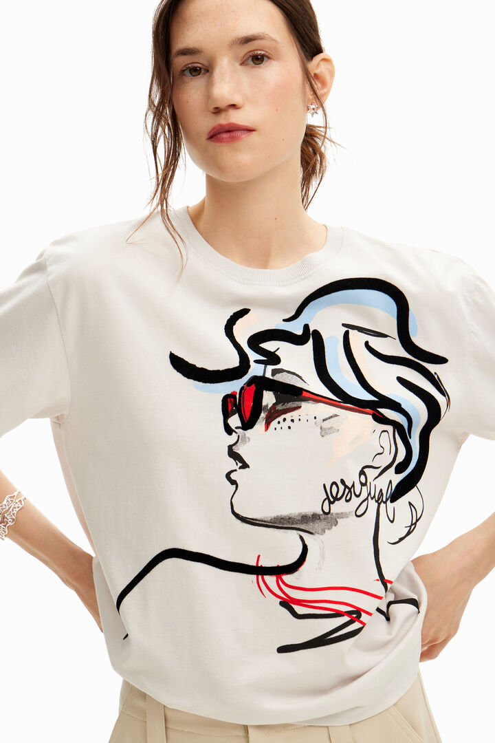 Camiseta lisa ilustración | Desigual